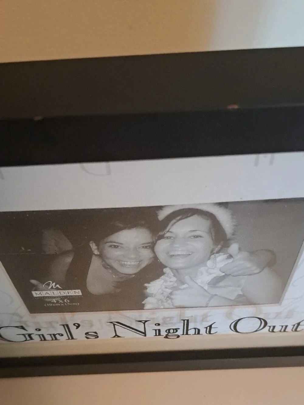 Malden Black Picture Frame with 'Girl's Night Out' Mat